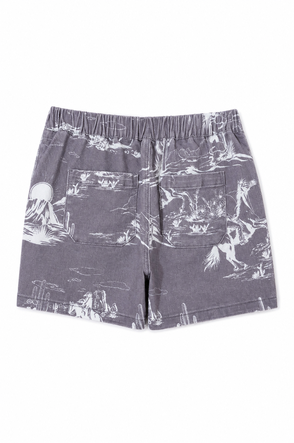 Western Print Pull On Shorts