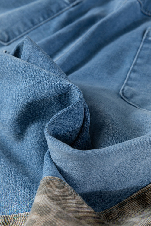 Leopard Side Panel Jeans