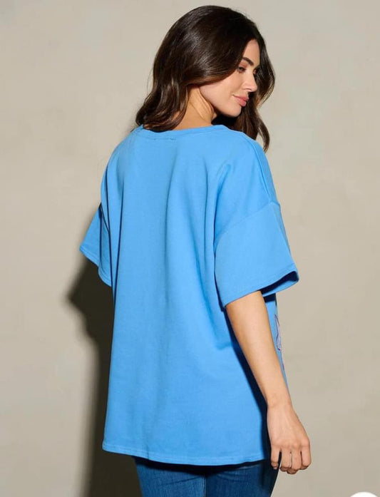 Rhinestone And Studded Star Top