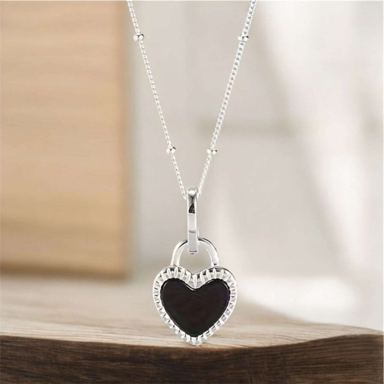 Black Heart Necklace