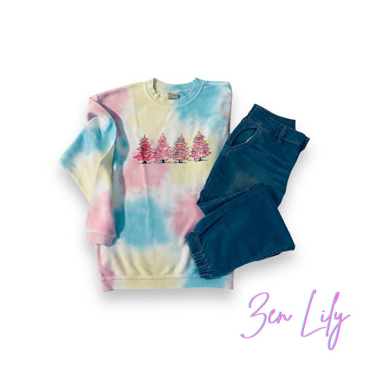 Corded Tie Dye Christmas Tree Top