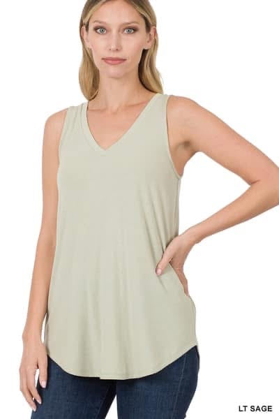 V Neck Sleeveless Top