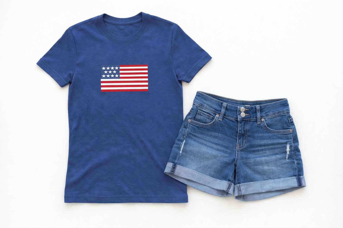 Embroidered Flag Tee