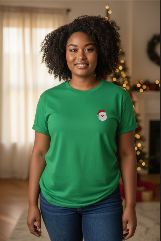 Embroidered Santa Tee