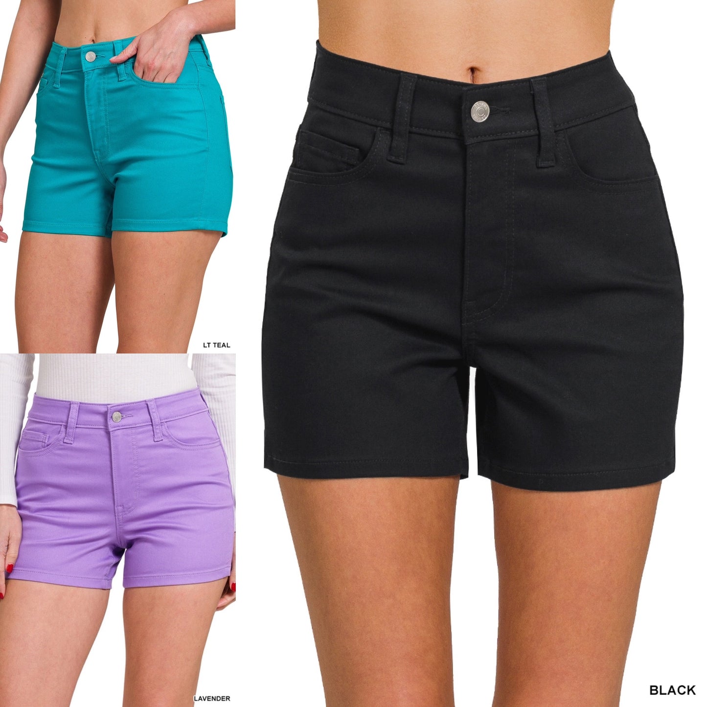 Zenana Colored Denim Shorts