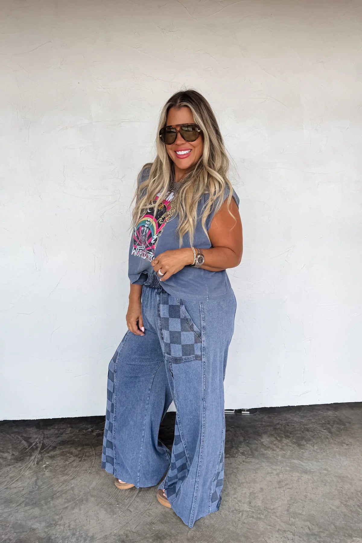 *Preorder - Grove On Checker Flare Pants
