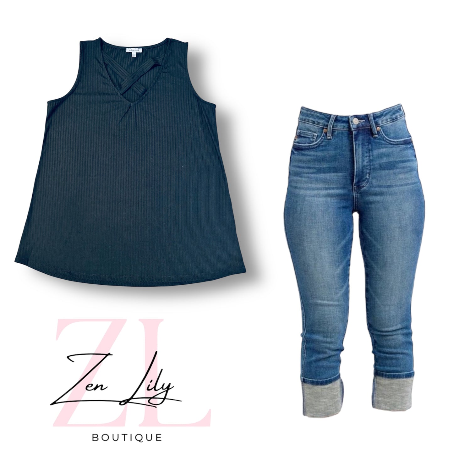 Criss Cross Ribbed Tank