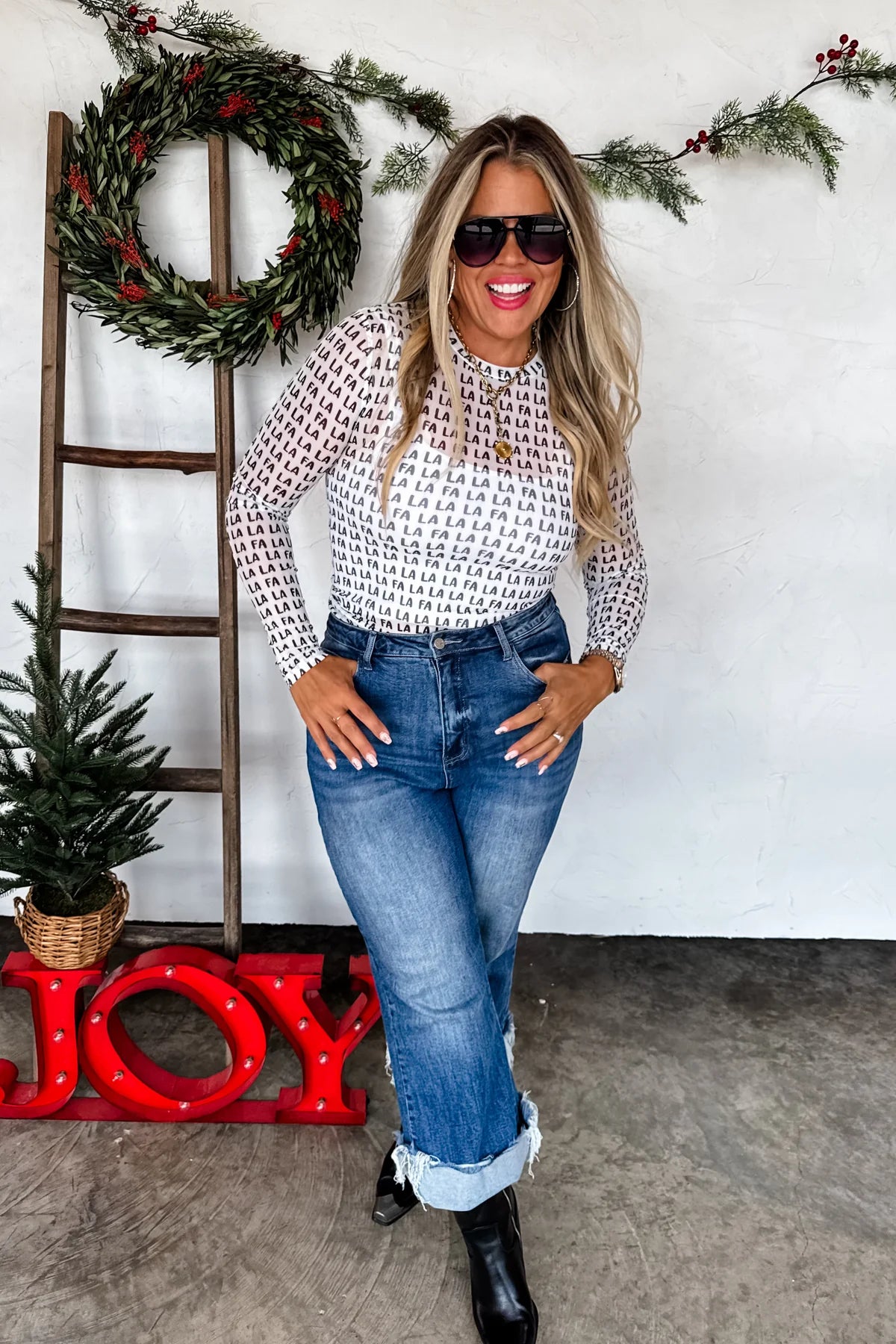 Preorder - Christmas Dress It Up Mesh Tops - Multiple Prints