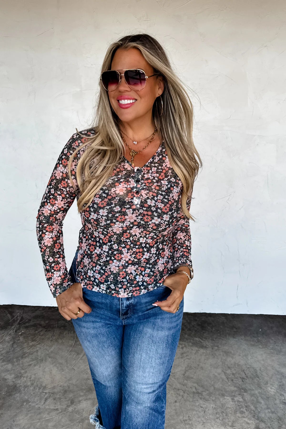 *Preorder-Annie V Neck Mesh Top - Multiple Colors