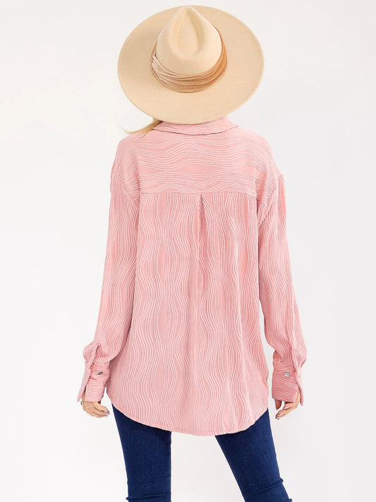 Button Up Top in Pink
