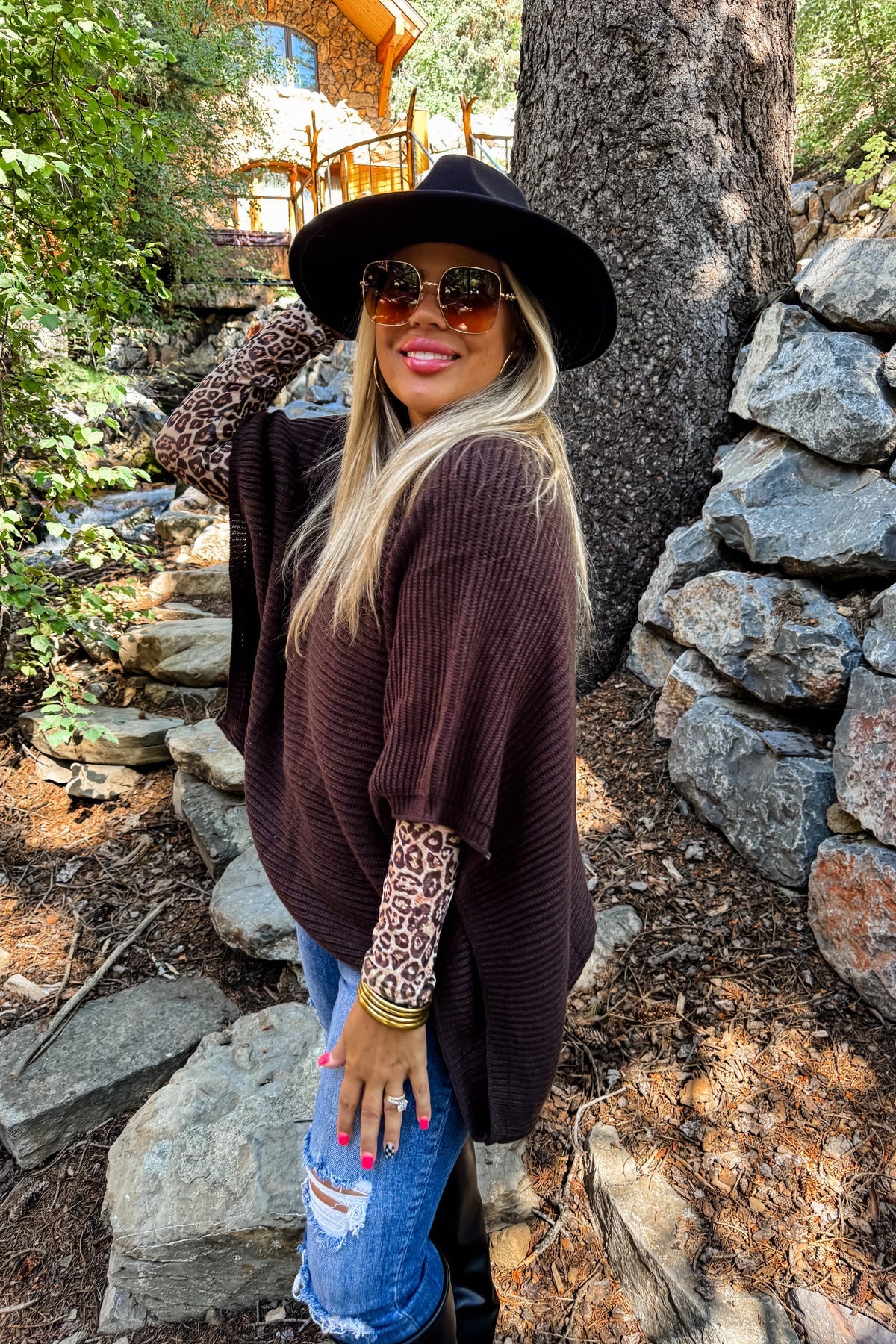 *Preorder-Meg Pullover Poncho in Fall Colors - Multiple Colors