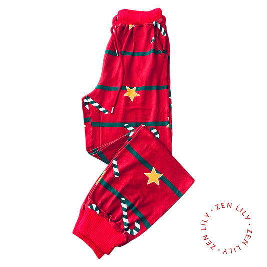 Christmas Candy Cane Star Lounge Pants