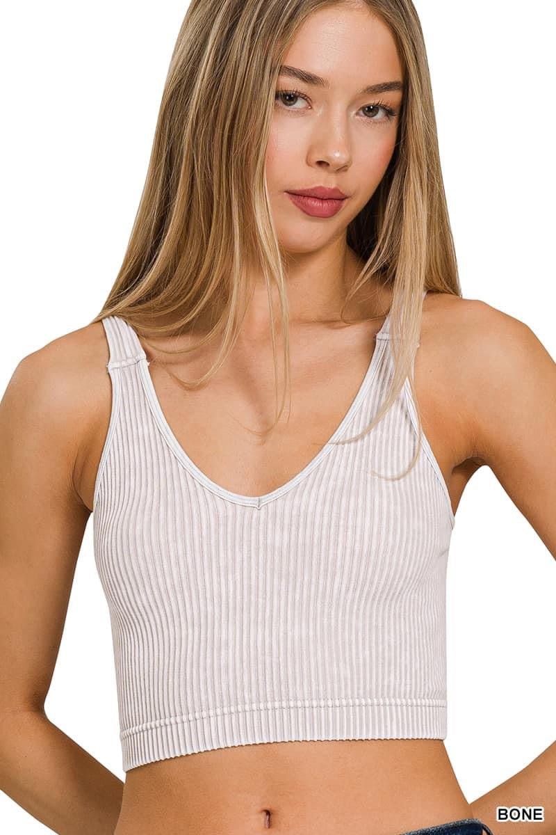 Zenana Cropped Ribbed Tank - 2 color options