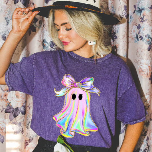 Pretty Girly Ghost Purple Vintage Tee
