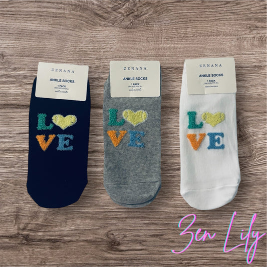 LOVE Heart Ankle Socks