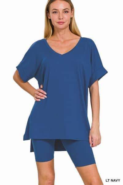 Zenana Bike Short Set - Multiple Color Options