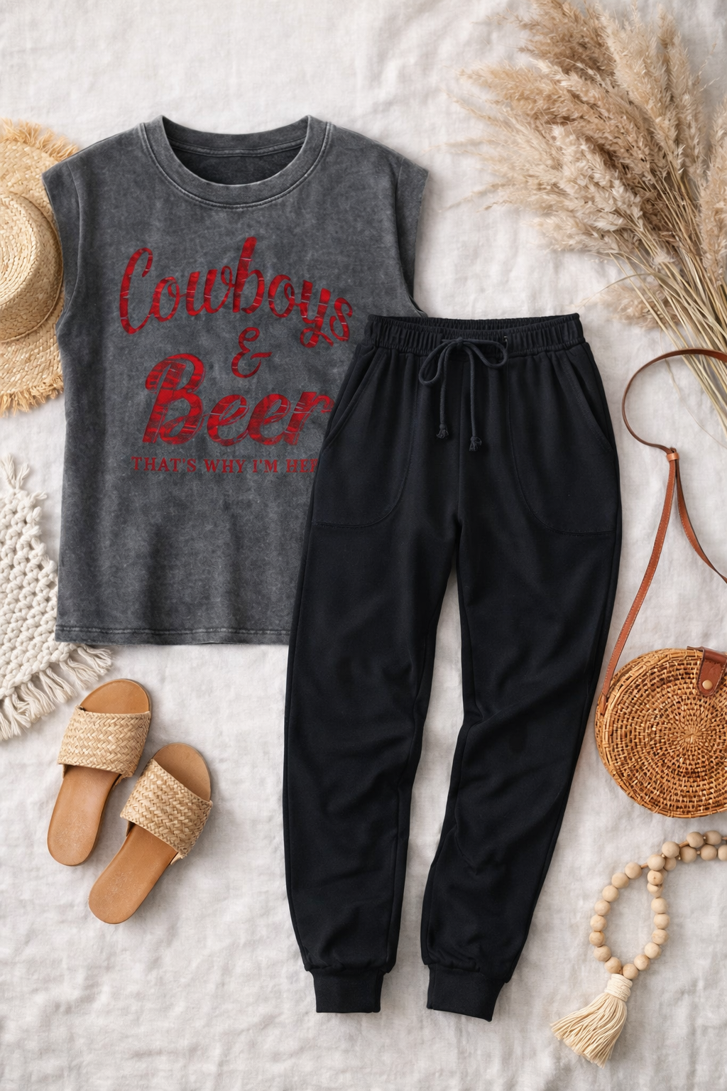 Cowboys & Beer Sleeveless Top