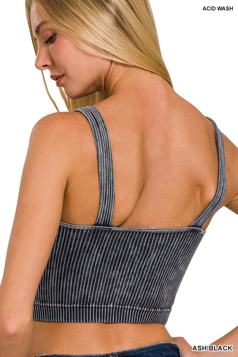 Zenana Cropped Ribbed Tank - 2 color options