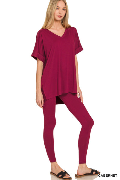 Brushed Fabric Legging Set