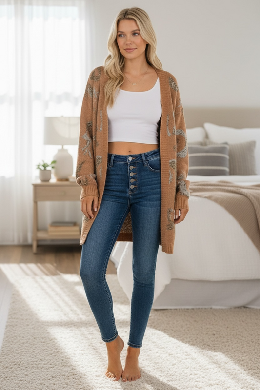 Shimmering Western Cardigan