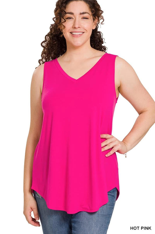 V Neck Sleeveless Top