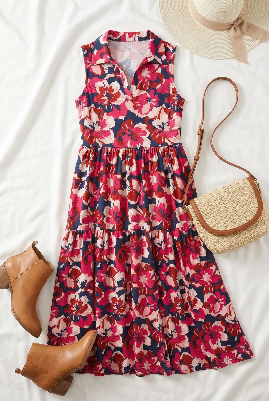 Floral Sleeveless Maxi Dress