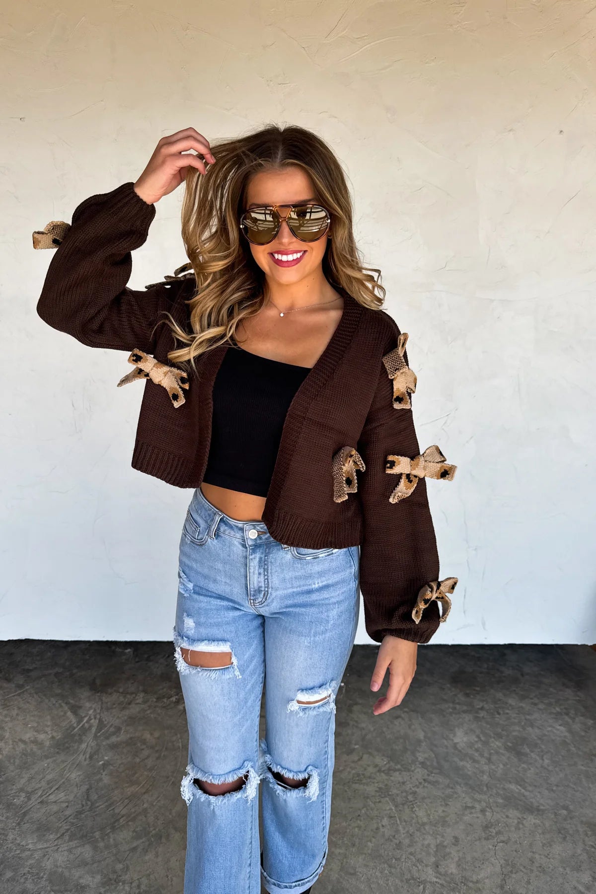 Preorder - Sloane Bow Knit Cardigan - Multiple Options