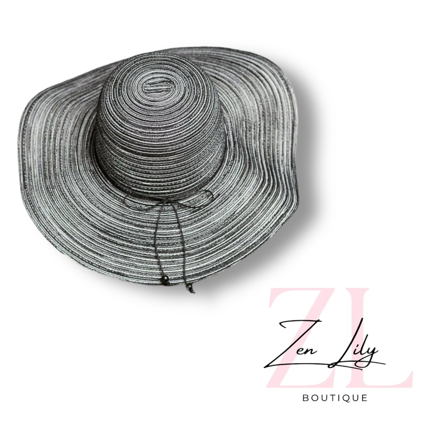 Monochromatic Stripe Straw Sun Hat