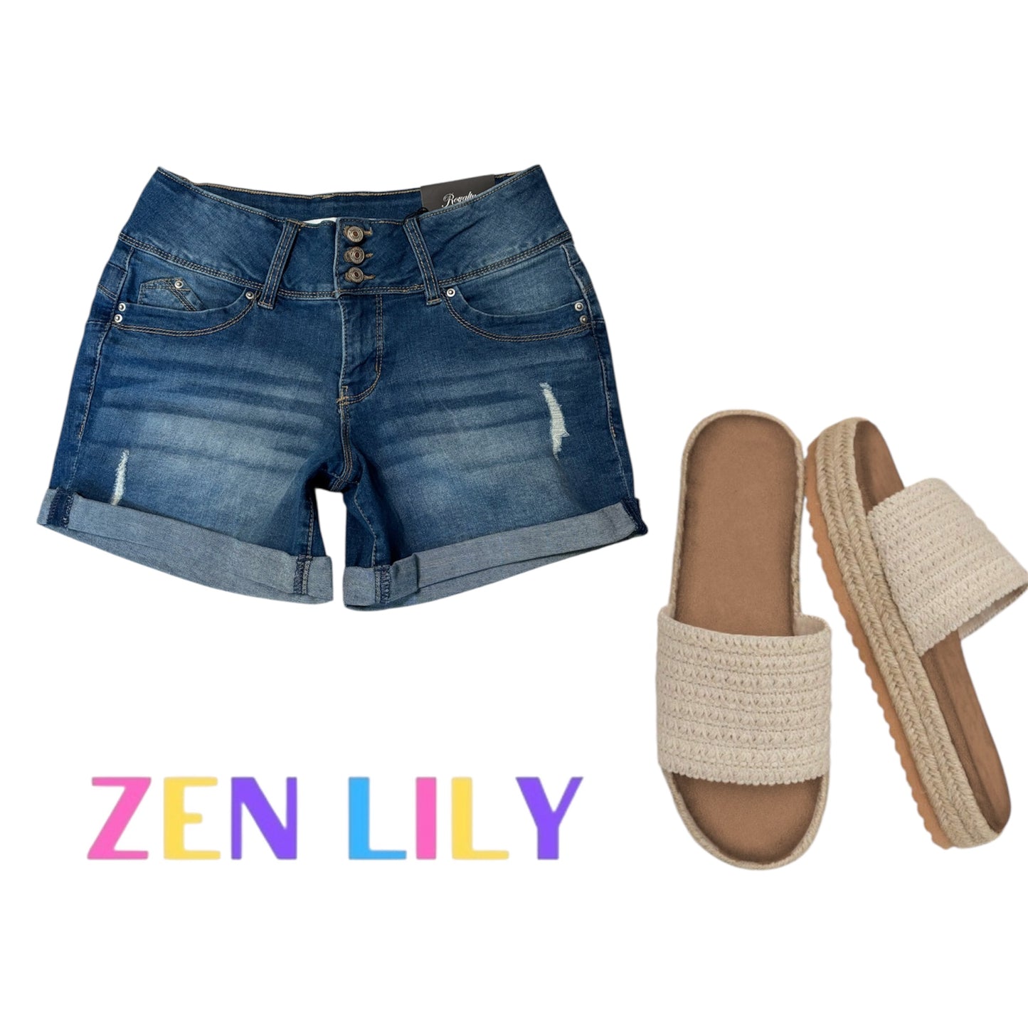 RFM Missy Wannabettabutt 3 Button Cuffed Shorts