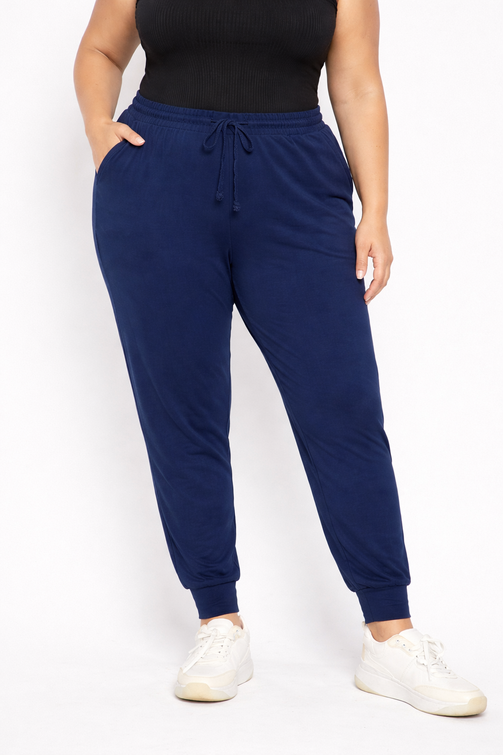 Drawstring Joggers in Navy