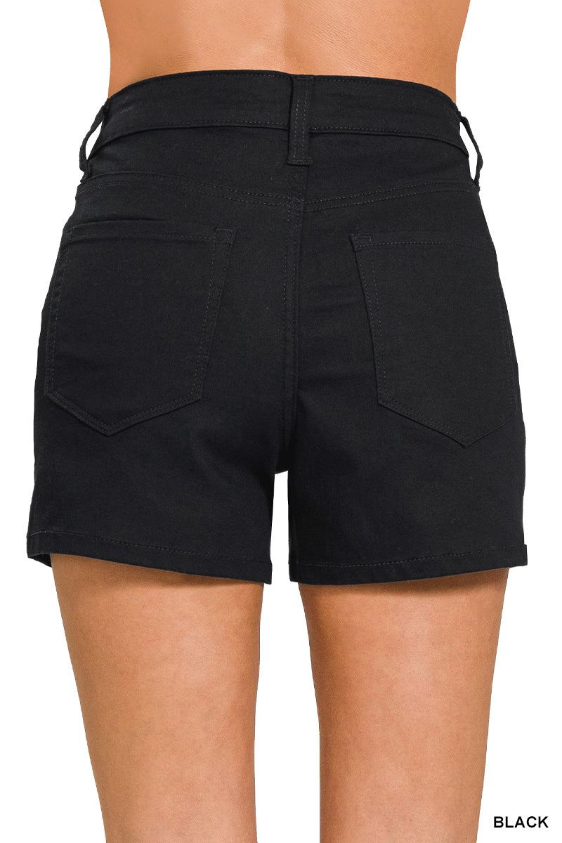Zenana Colored Denim Shorts