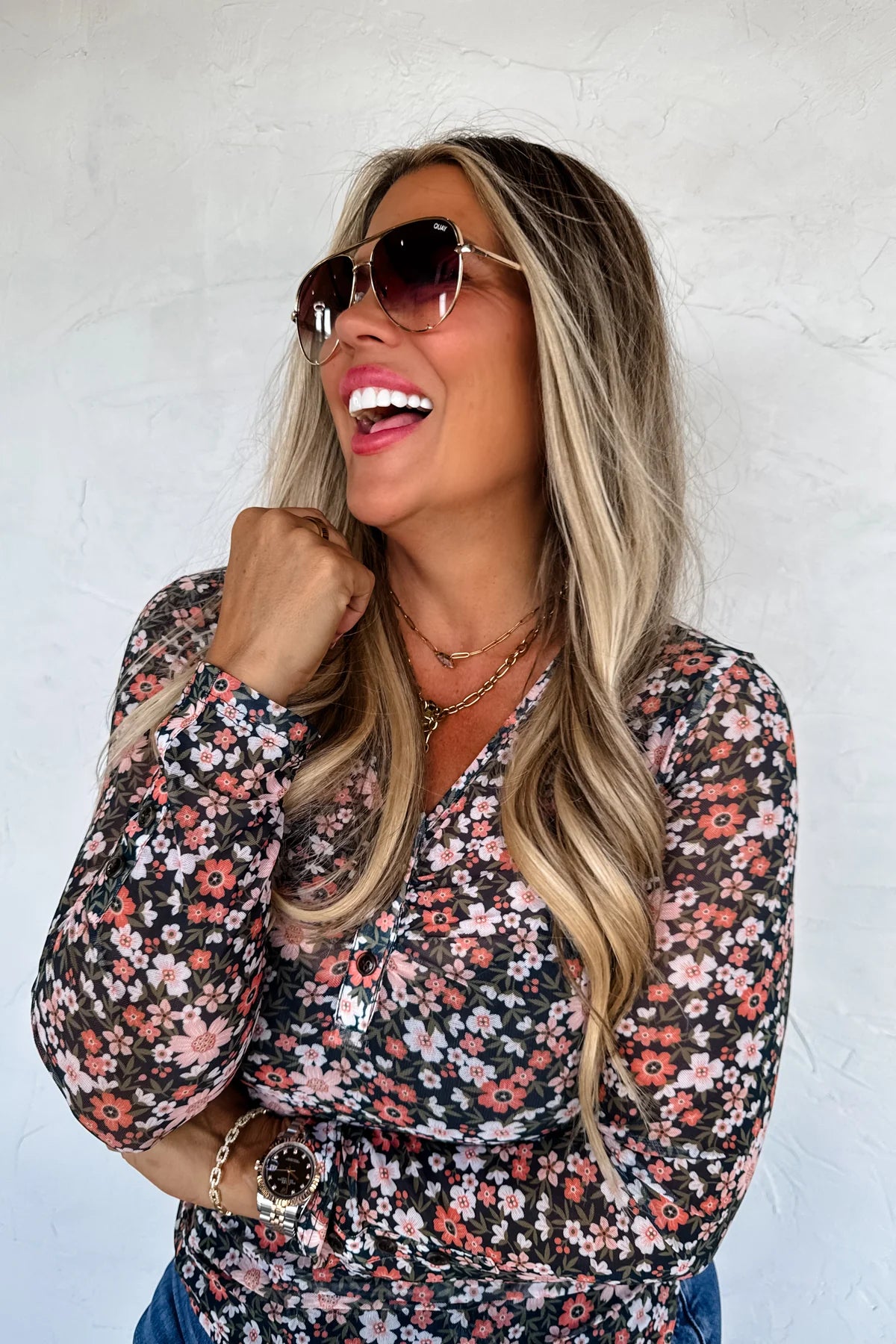 *Preorder-Annie V Neck Mesh Top - Multiple Colors