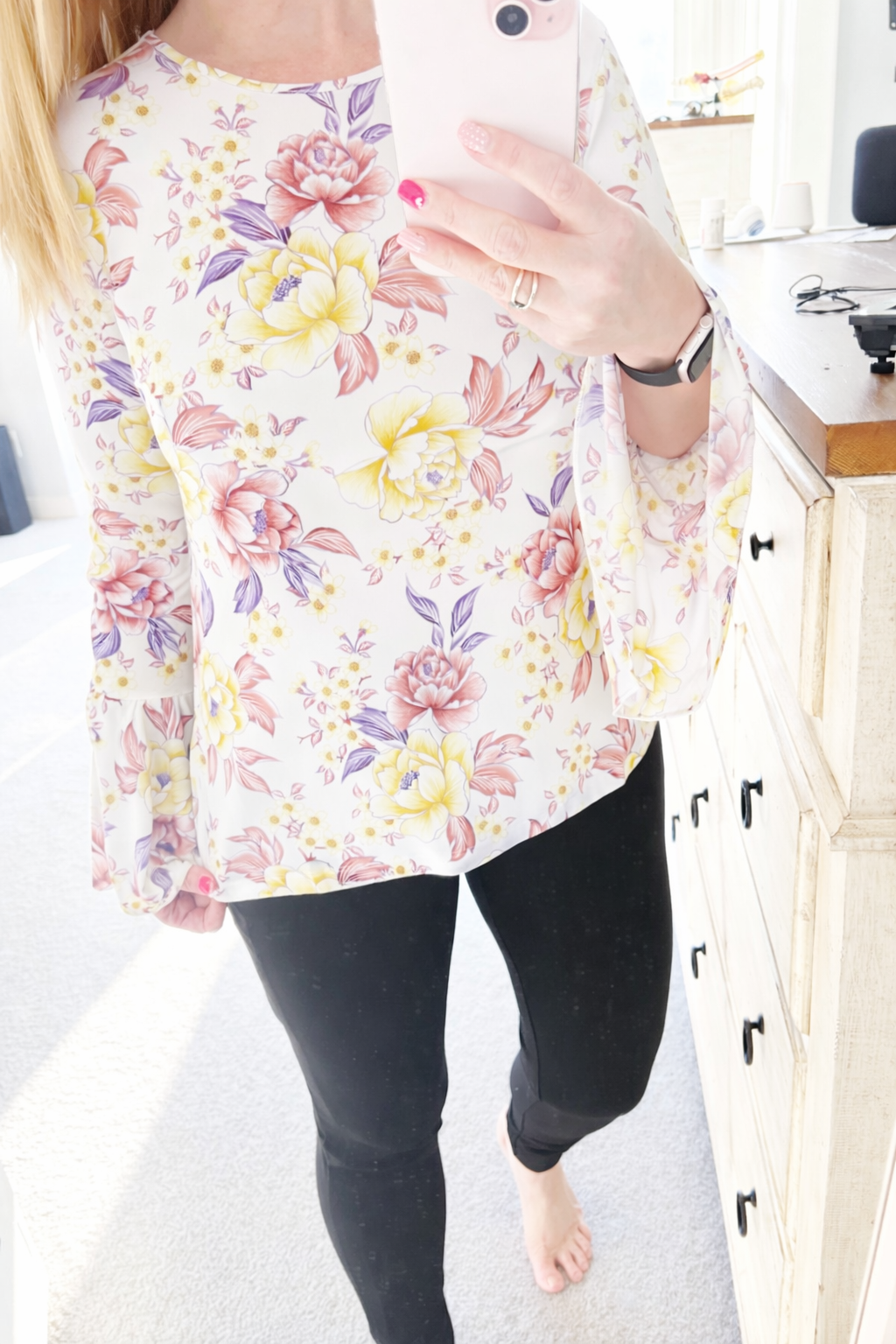 Bell Sleeve Floral Top