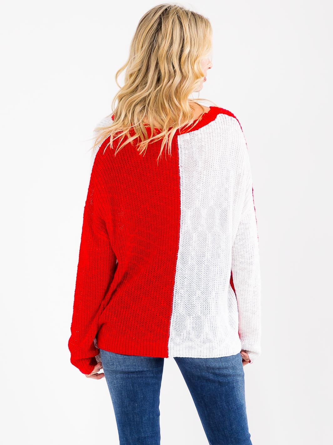 Two Toned Heart Sweater