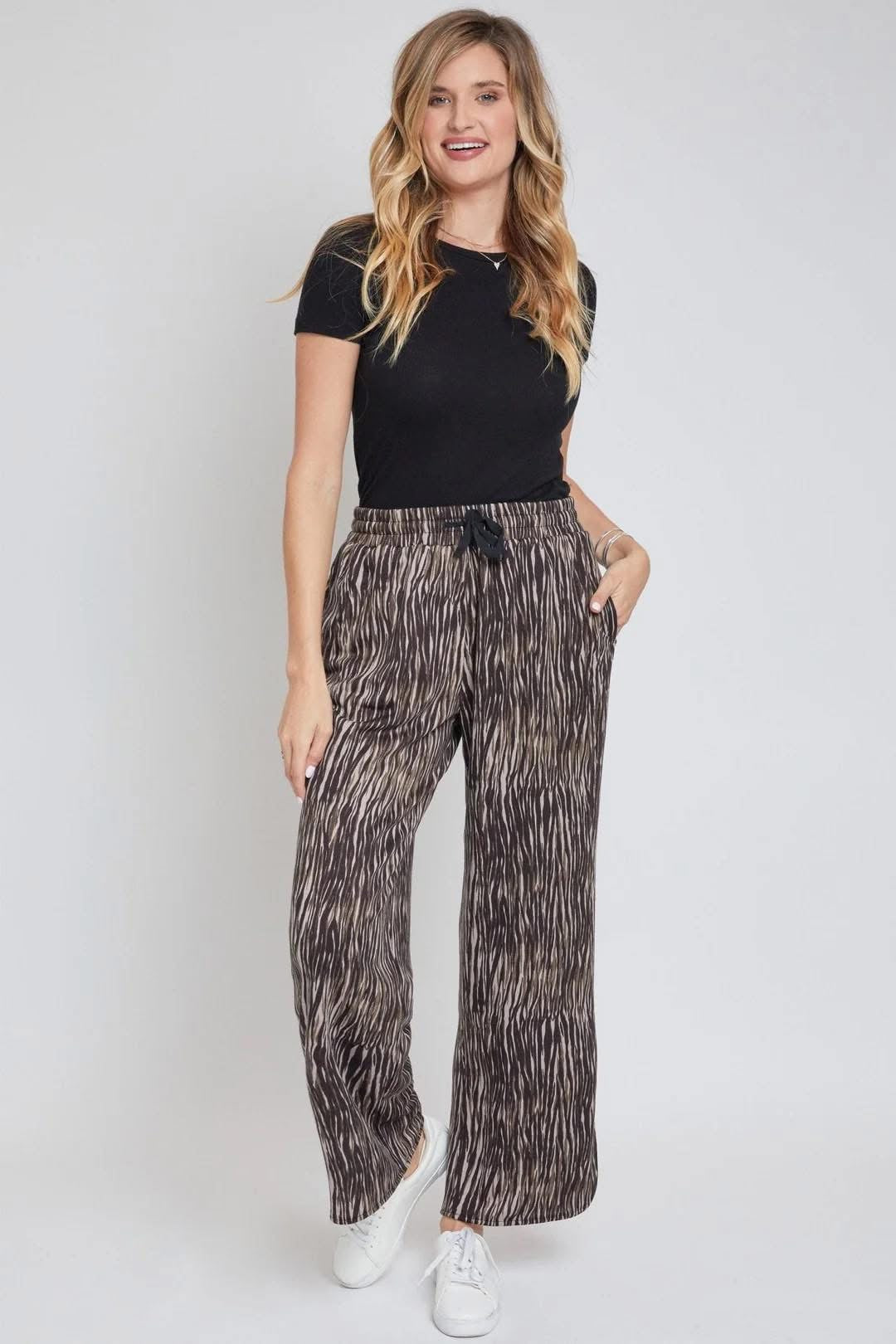 Wide Leg Pants With Side Slit