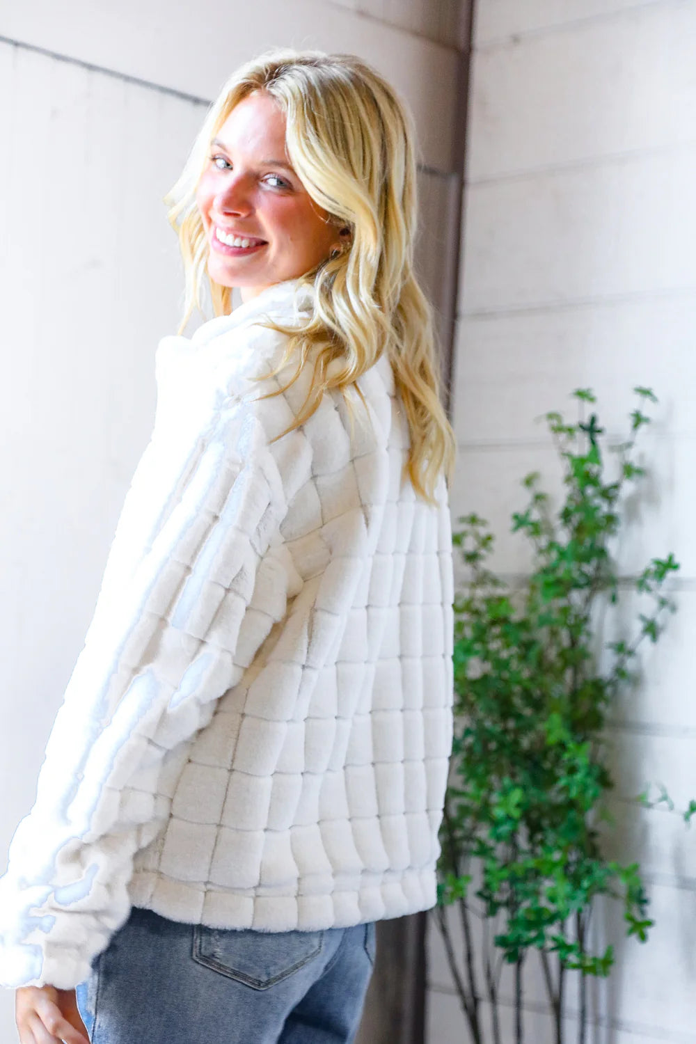 Checkered Fur Coat - 3 Options