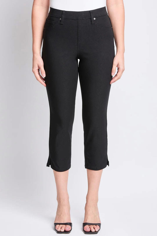 Hyperstretch Side Slit Capri
