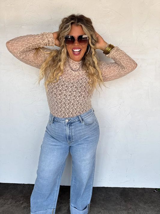 *Preorder-The Leni Wide Cuff Jean