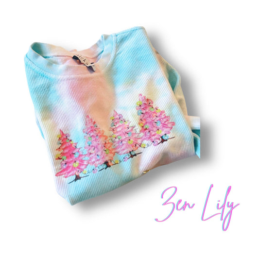 Corded Tie Dye Christmas Tree Top
