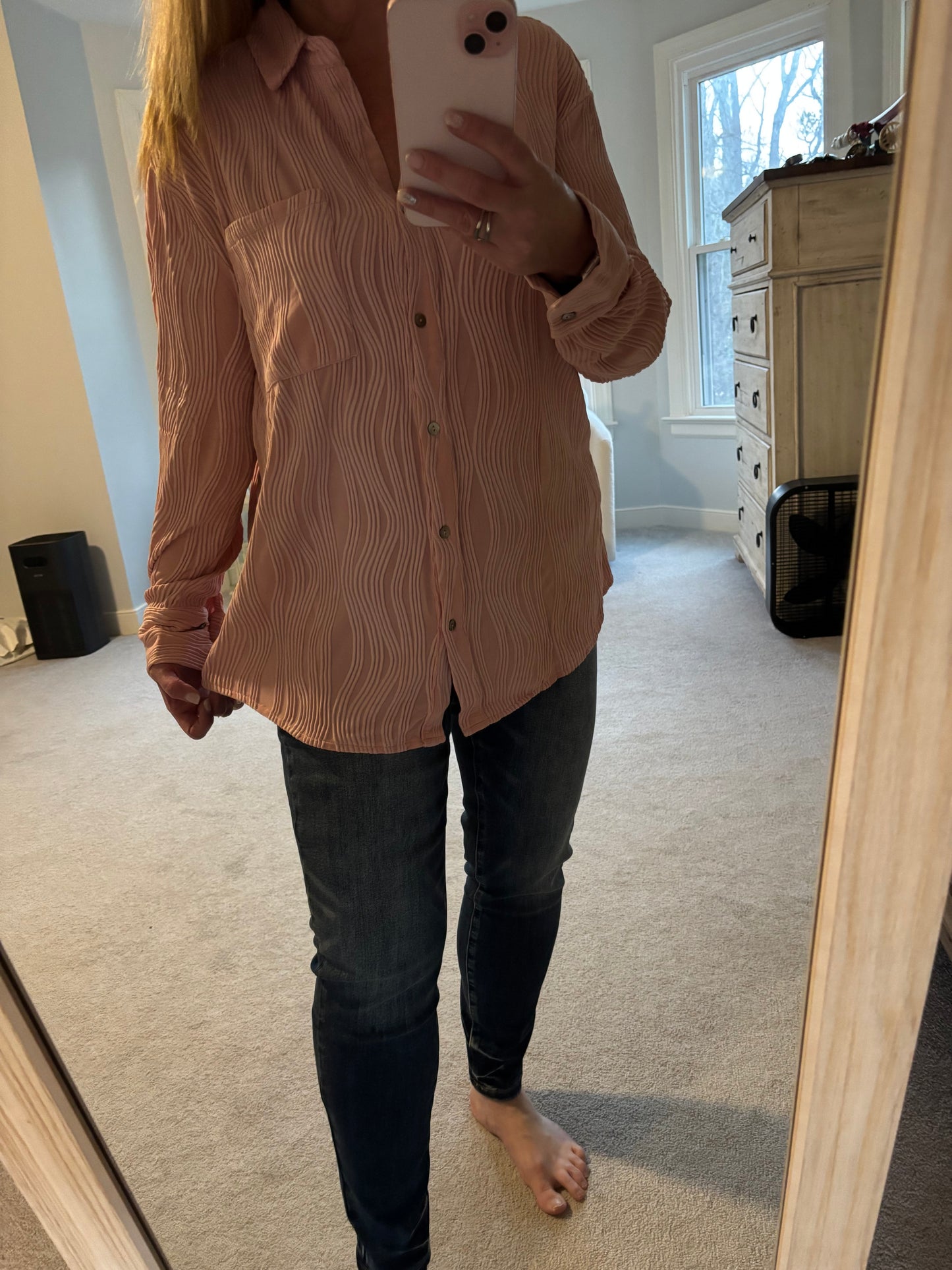 Button Up Top in Pink