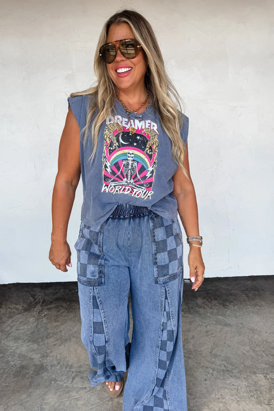 *Preorder - Grove On Checker Flare Pants