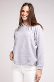 Hooded Brushed Melange Hacci Sweater - Multiple Colors Available