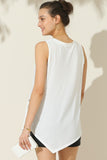 Round Neck Button Side Tank-multiple color options