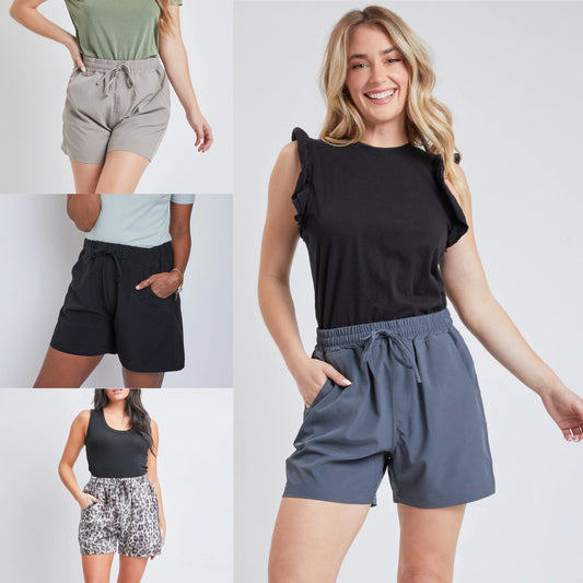 YMI Pull On Shorts With Scoop Pockets