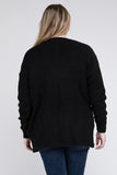 Plus Low Gauge Waffle Open Cardigan Sweater - Multiple Colors Available