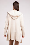 Hooded Open Front Sweater Cardigan - Multiple Colors Available