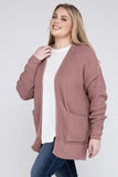 Plus Low Gauge Waffle Open Cardigan Sweater - Multiple Colors Available