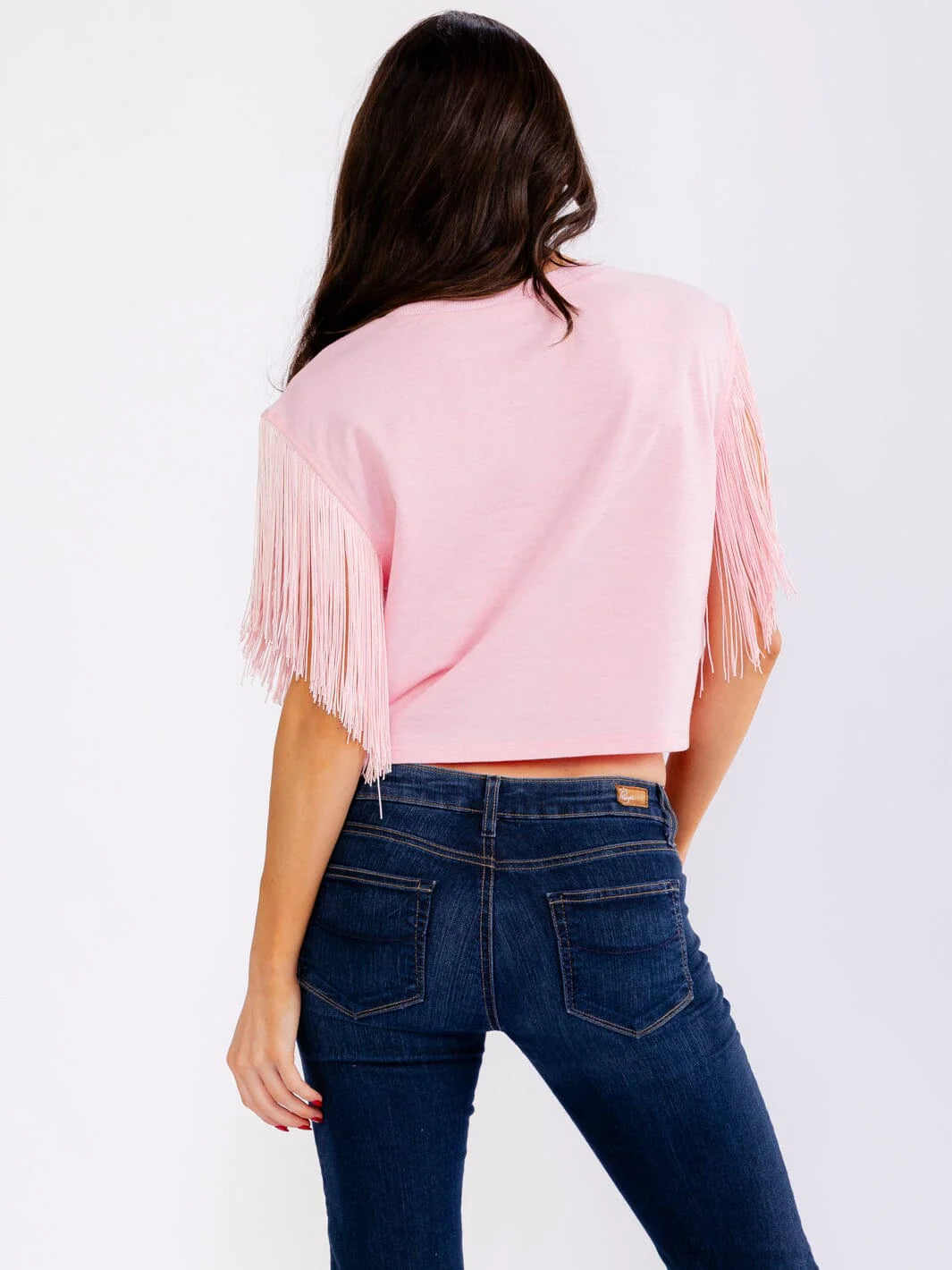 Fringe Sleeve Cowgirl Crop Top - 2 Color Options