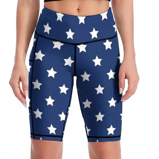 Kids Star Bike Shorts With Pockets