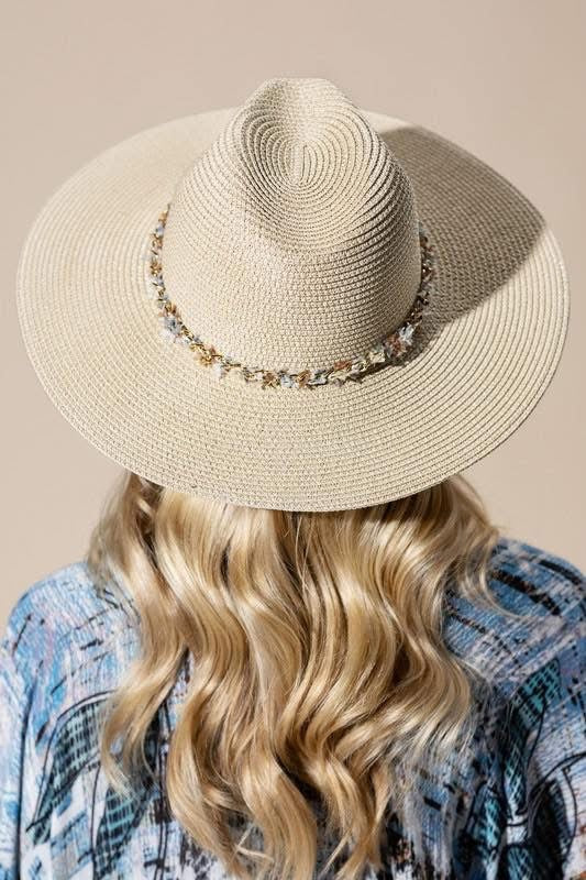 Confetti Braided Chain Band Straw Hat